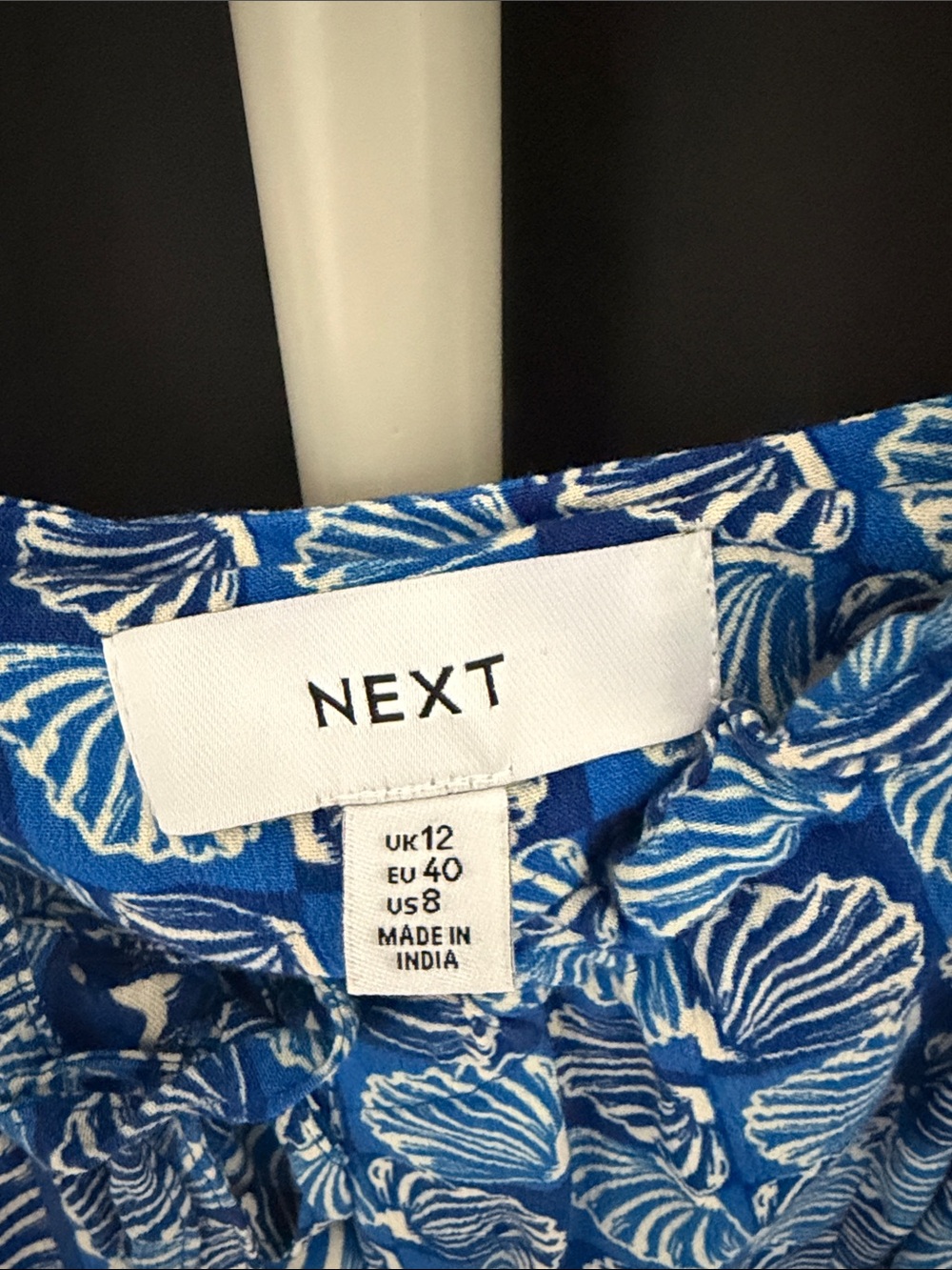 Next Blue & White Shell-Pattern Mini Sundress - Picture 2 of 3